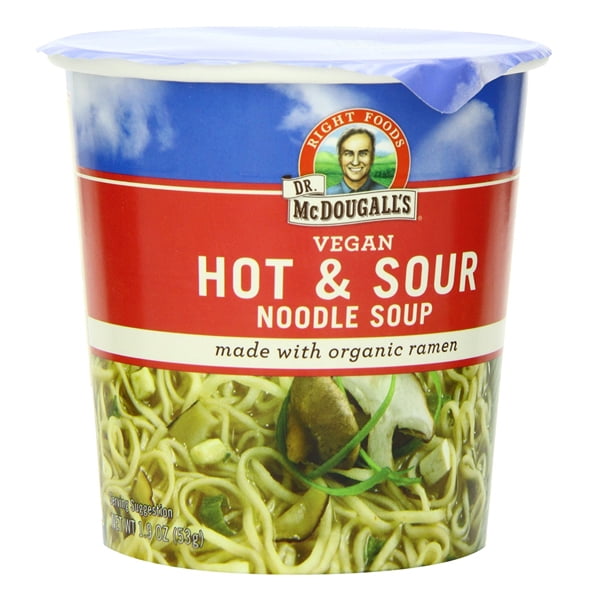 Dr McDougall's Vegan Hot & Sour Noodle Soup 1.9 oz Cups Pack of 6