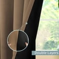 thumbnail image 2 of Thermal Insulated Blackout Curtains for Bedroom with Black Liner, Double Layer Full Room Darkening Noise Reducing Grommet Curtain(2 Panels), 2 of 8