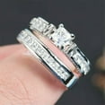 thumbnail image 3 of K-KED Fashion 925 Silver Rings for Women Cubic Zirconia Wedding Party Delicate Jewelry Size6-10-9-#2, 3 of 9