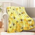 thumbnail image 5 of Bee Blanket Lightweight Flannel Throw Blanket Gifts for Girls Women in All Season Blanket for Bed/Couch/Sofa 30"x40" for Baby/Pets, 5 of 6