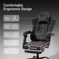 thumbnail image 4 of Gaming Chair with Headrest & Lumbar Support Ergonomic Computer Racing Chair with Footrest, Adjustable Hight Leather Swivel Computer Chair for Adult Teen Office or Gaming, 4 of 8