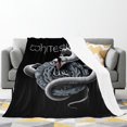 thumbnail image 2 of Manta cómoda de Whitesnake, manta acogedora para dormitorio, mantas suaves y cálidas para decoración de fiestas, mantas para sala de estar, sofá, cama, 80 x 60 pulgadas, 2 of 8
