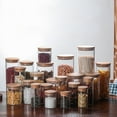 thumbnail image 2 of EeaseCA 2pcs Glass Storage Jars Kitchen Sealed Containers with Bamboo Lid (250ML), 2 of 9