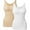 2 packs: Black/nude, variant on MANIFIQUE 3 Packs Shapewear Tank Tops with Built in Bra for Women Tummy Control Shaper Cami Compression Body Shaper