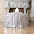 thumbnail image 2 of GFDYREE Sequin Tablecloth, Round, 72", Silver, 2 of 6