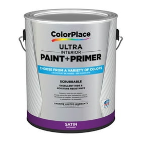 Colorplace Ultra Interior Paint Primer Onyx Black Flat 1 Gallon Walmart Com Walmart Com