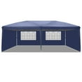 thumbnail image 2 of IVV Outdoor 10x20 FT Folding Canopy Tent with 4 Removable Side Panels (Including 2 Window Walls), Waterproof Gazebo for Events, Camping, Blue, 2 of 10