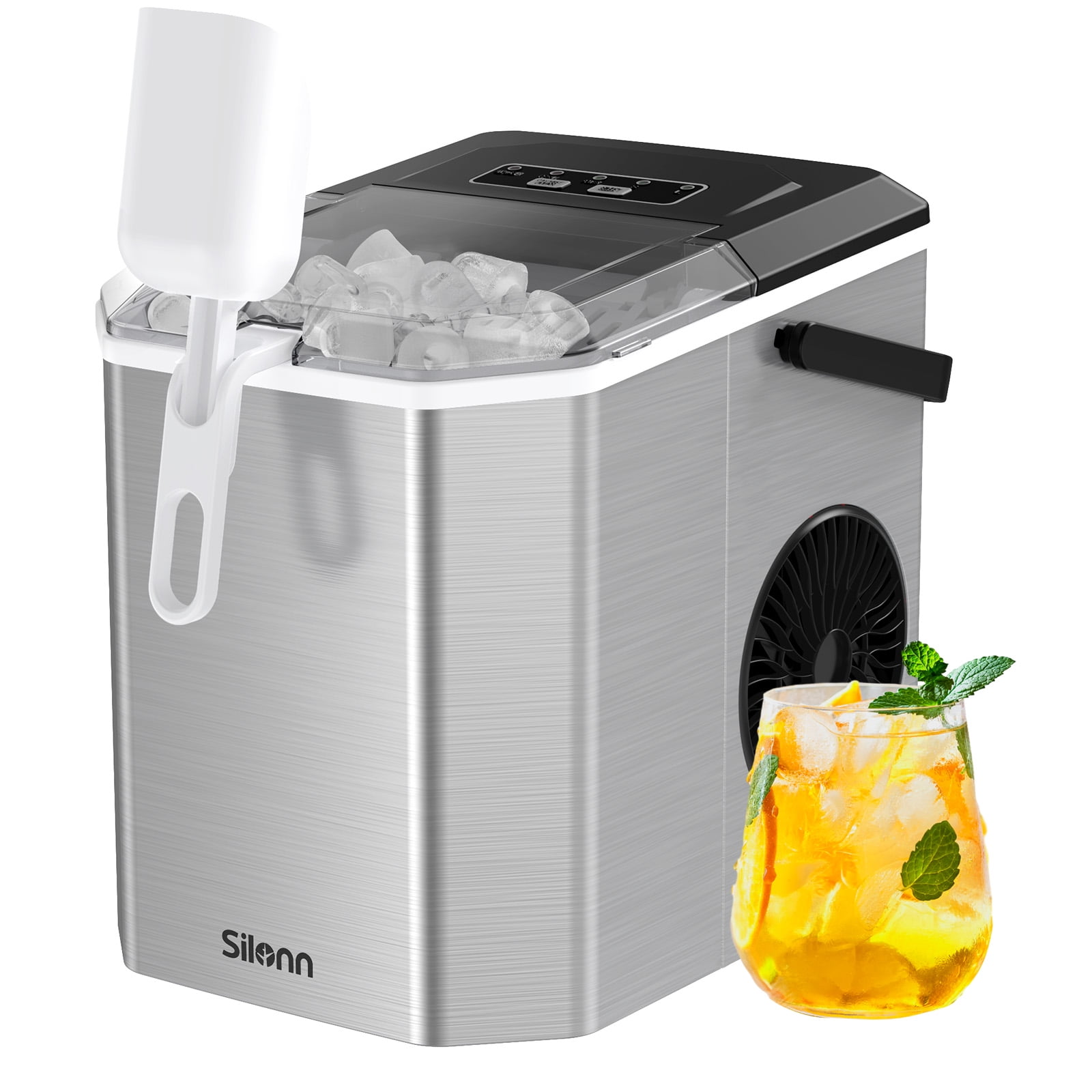 Silonn Countertop Ice Maker, SelfCleaning Portable Ice Machine, 9