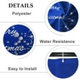 thumbnail image 5 of Blue Merry Christmas Shower Curtains Winter Holiday Abstract Snowflake Twinkle Star Shinny Dots Xmas Shower Curtain Set with Hooks for Bathroom Bath Polyester Waterproof 84x72 Inches, 5 of 5