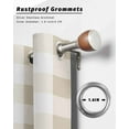 thumbnail image 6 of Outdoor Curtains for Patio, Beige Plaid Waterproof Blackout Outside Curtain for Porch/Pergola/Gazebo, Spring Summer Farmhouse Buffalo Checkered Thermal Insulated Drapes, 2 Panels, 54 x 84 Inch, 6 of 8