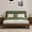 Walnut + Green, variant on Christopher Knight Home Premium Pine Wood Queen Bed Frame with Headboard, Mid-Century Modern Design, Natural+Green
