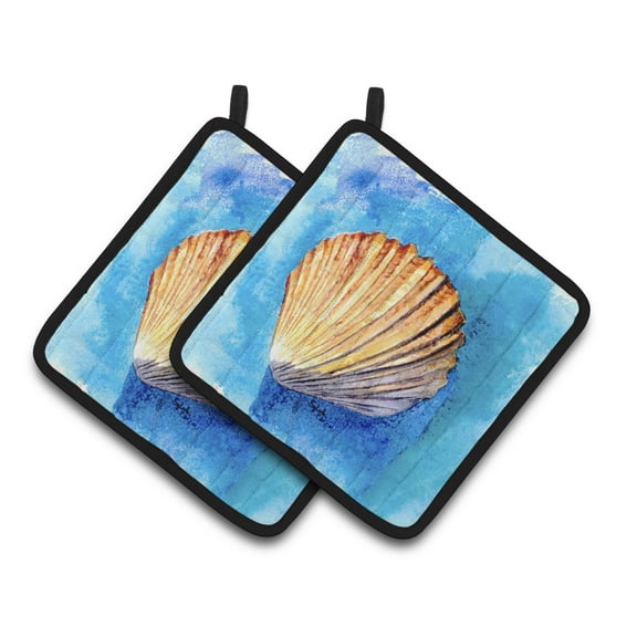 Carolines Treasures 8009PTHD Shells Pair of Pot Holders, 7.5HX7.5W, multicolor