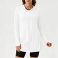 thumbnail image 5 of Sheghy Womens Tops Round Neck Zipper Long Sleeve Sun Protection Casual Outerwear Tops White M, 5 of 9