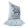 thumbnail image 3 of Antlered Garden Throw Pillow in Blue 16 x 16 with removable cover, 3 of 6
