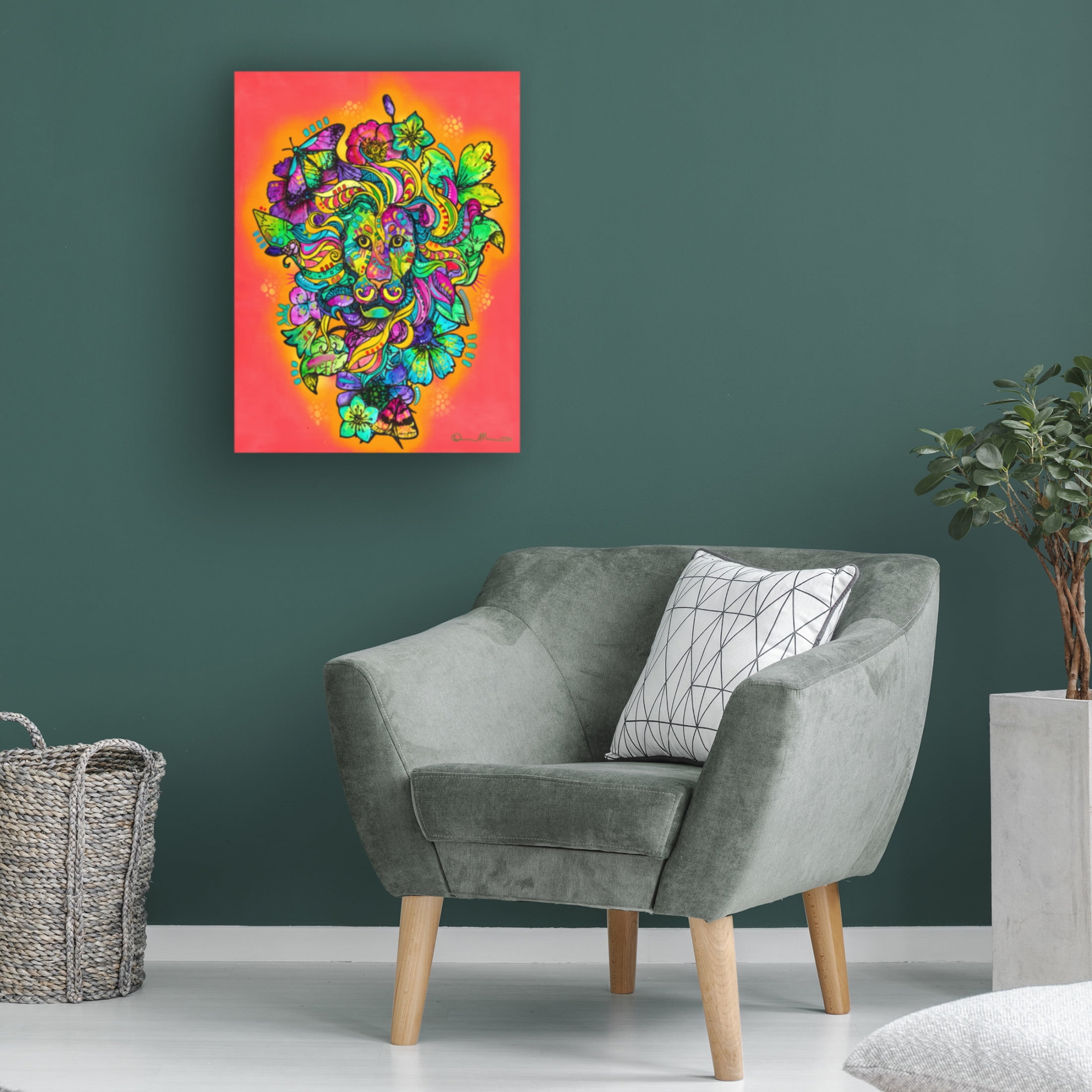 Canvas Wall Art - Dean Russo 'Pretty Kitty Lion' Wall Art for Living Room, Bedroom, or Office Décor by Trademark Fine Art - 18 x 24 Inches