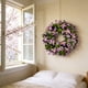 thumbnail image 5 of Corona de plástico con flujo Er, corona de primavera para puerta, corona de invierno, vegetación artificial, adecuada para decoración de paredes en interiores y exteriores, decoración navideña, decora, 5 of 6