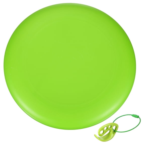 Flying Disc, Sports Flying Disc 10.7 inch & 175g & Plastic & Green with Carry Ring - Fitting for (Outdoor/Beach/Camping/Park/Pet/Pro/Beginners)