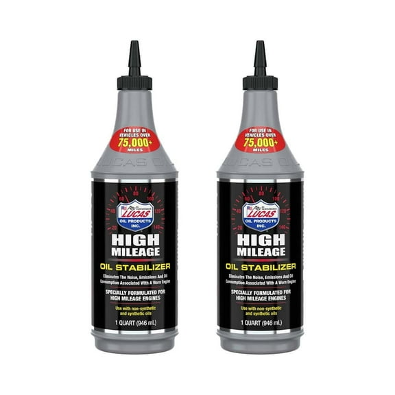 (2 Pack) Lucas Oil 10118 High Mileage Oil Stabilizer