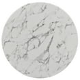 thumbnail image 2 of Modway Lippa 27.5" Round Artificial Marble Dining Table in White, 2 of 6