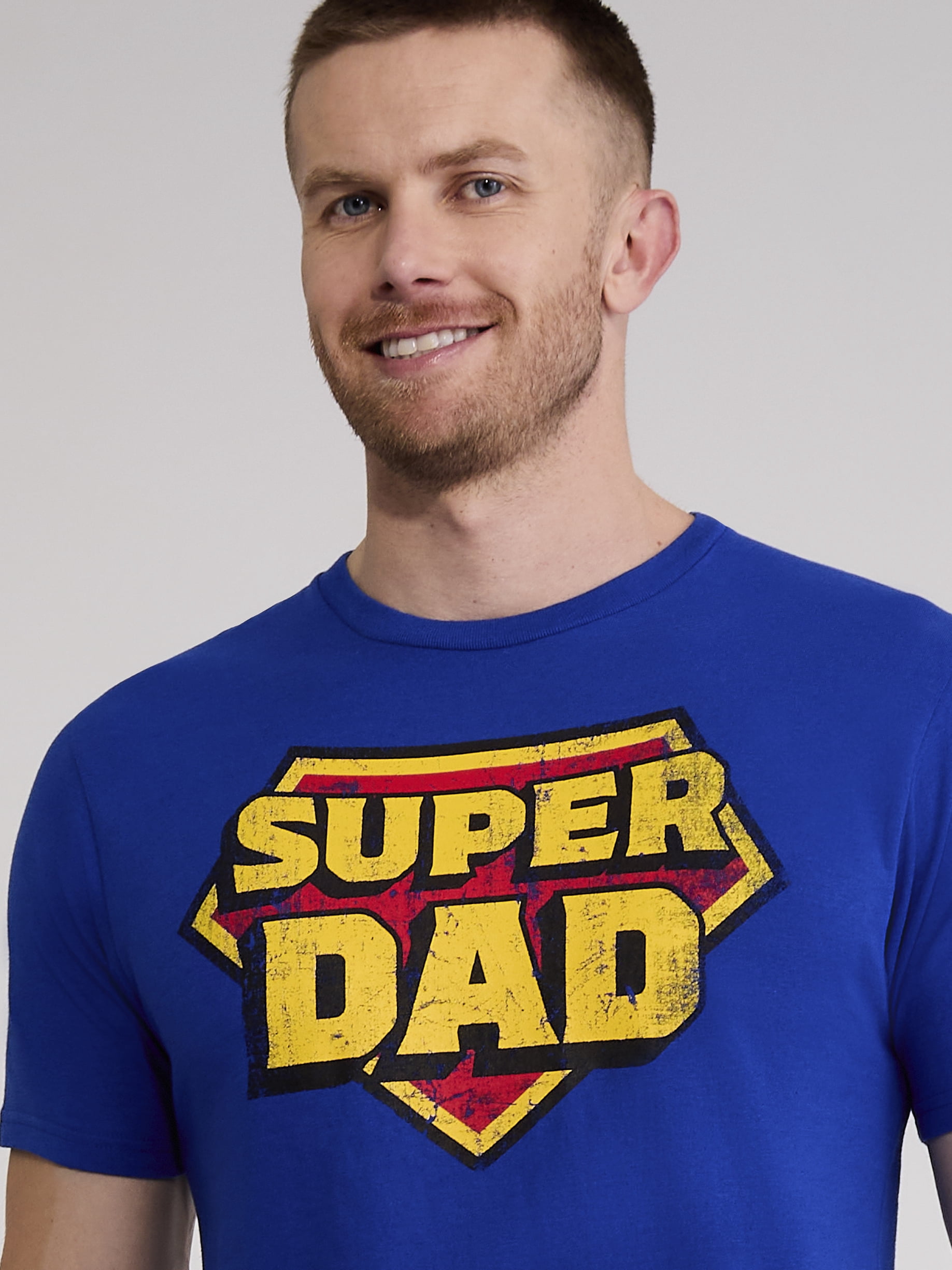 Men's and Big Men's Father's Day Super Dad Graphic Tee Shirt from Way to Celebrate, Sizes S-3XL