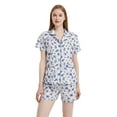 thumbnail image 2 of GLOBAL Womens Pajama Set Short Sleeve PJs for Women cotton Pajamas Summer Sleepwear, 2-Piece, Sizes XS to XXL, 2 of 7