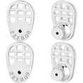 thumbnail image 1 of Earring Backs, 4pcs Durable Rackets Shape Earring Lifter Backs for Heavy Earrings, Locking Earring Backing Replacements for Studs, Large Backers, White Gold, 1 of 6