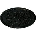 thumbnail image 3 of 32 5/8"OD x 2"P Bradford Ceiling Medallion (Fits Canopies up to 6 5/8"), Hand-Painted Black Pearl, 3 of 6