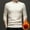 A Beige, variant on Men's Fleece Lined Sweater Solid Pullover Sweater Casual Knit Crewneck Long Sleeve Sweater Fall Winter Thickened Thermal Warm Sweater Beige XXL
