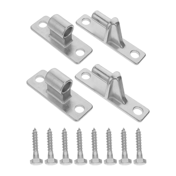 Amosfun Heavy Duty Stainless Steel Hinges for Fences and Gates Wall Mount Plated Silver 2Pcs