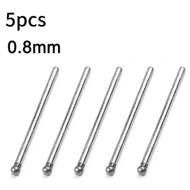 5pcs 0.5mm-8mm Diamant Rond Fraise Foret Coupe Meulage pour Outil Rotatif