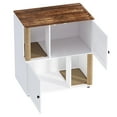 thumbnail image 5 of Ataucjin Hidden Cat Litter Box Enclosure Kitty Litter Box Furniture with Storage Drawer and Metal Legs, 45'' Coffee Table with Cat House for Living Room, 5 of 8