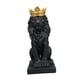 thumbnail image 3 of Figura de león con corona, adorno de mesa, colección decorativa artesanal para escritorio Negro, 3 of 9