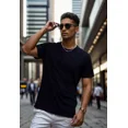 thumbnail image 3 of Playera Hombre Oversize Manga Corta Camiseta De Color Sólido, 3 of 5