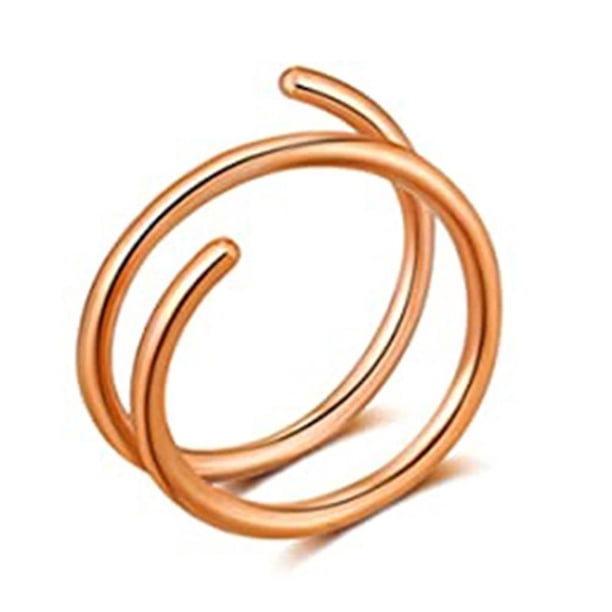 Stainless Steel Double Nose Rings Single Pierced Spiral Nose Rings Jewelry zhangyuxiang LED