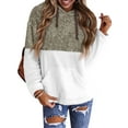 thumbnail image 3 of STARVNC Women Colorblock Pocket Hooded Long Sleeve Sweatshirt, 3 of 5
