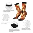 thumbnail image 3 of Balery orange lightning Pattern Crew Socks Unisex– Soft & Breathable Socks for Men & Women, One-Size Fits Most (US 5-11), Comfortable & Durable for Daily Wear, 3 of 6