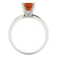 thumbnail image 4 of Clara Pucci 14K White Gold Solid Gold Red Solitaire Anniversary Ring for Women - 1 cttw Princess Cut, 4 of 8