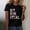 Black, variant on T Shirts for Women Graphic Tees Hit Run Steal Women's Letter Baseball Print Round Neck Short Sleeve T Shirt Top Tshirts Shirts Womens Tops Yellow 3XL