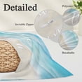 thumbnail image 3 of Blue Waves Body Pillow Covers 20"x60", Summer Beach Coastal Nautical Ocean Soft Brushed Microfiber Breathable Throw Pillow Covers, Pillowcase with Zipper for Couch Sofa Bedroom Living Room, 3 of 9