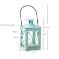 thumbnail image 5 of Kate Aspen Decorative Lanterns - Set of 2 - Luminous Metal Lantern Tealight Candle Holders for Wedding, Home Decor and Party - 4.5" H (6.5" H with Handle) – Blue, 5 of 5