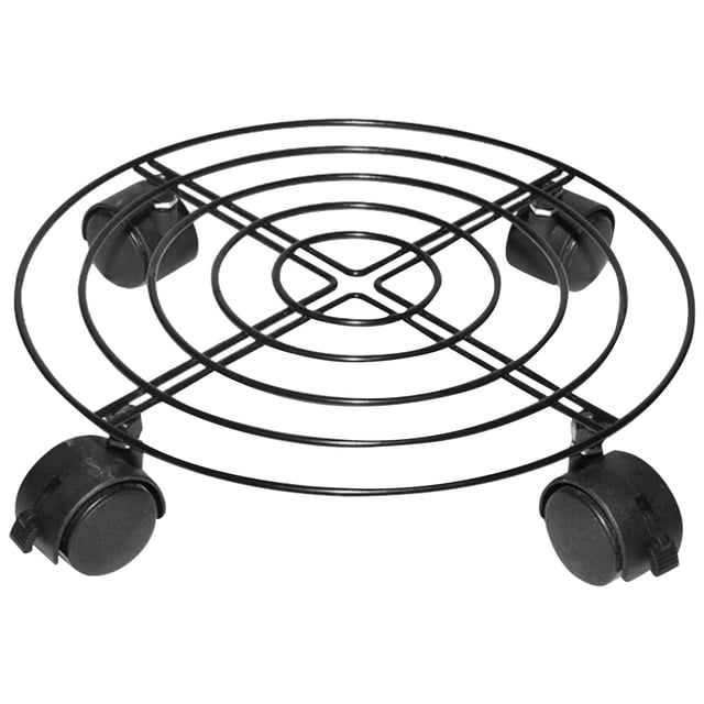 Soporte móvil para maceta, soporte para barril de baño para pies con rueda universal, estante para contenedores de plantas de metal y hierro Inevent HA001961-00B