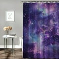 thumbnail image 2 of Orinice Star Cluster Purple Sky Stars Bathroom Decor Set with Hooks - Colorful Luxurious Graphic Print Polyester Fabric Shower Curtain Set 60x72, 2 of 7