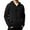 Black, variant on Hoodies for Men Quarter Zip Pullover Sweatshirt Vintage Long Sleeve Hoodie Color: Light Gray Size: L