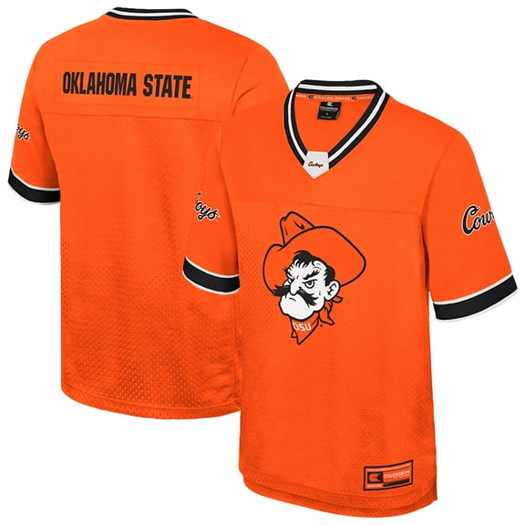 Men's Colosseum  Orange Oklahoma State Cowboys Nothing But The Hits Football Jersey