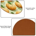 thumbnail image 5 of Cantaloupe Microfiber Leather Round Coasters (6PCS) - 11x11 cm/4.3x4.3 in - Set of 6 Drink Coasters for Home and Office Use, 5 of 6