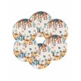 thumbnail image 7 of 15 Inch Round Placemats Set of 6, Orange Blue Fall Non Slip Heat Insulation PP Table Mats, Thanksgiving Pumpkins Harvest Botanical Washable Place Mats for Kitchen Dining Party Table Decor, 7 of 7
