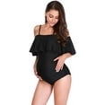 thumbnail image 4 of Traje de baño de maternidad Bikinis para mujer Tankini Trajes de baño de verano Ropa de playa para embarazo Negro (3XL-Negro-3XL oso de fresa Electrónica, 4 of 5