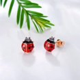thumbnail image 4 of Pendientes Coccinelle de plata de ley 925 hipoalergénicos de playa hawaiana para mujer, 4 of 5