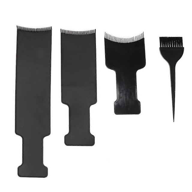 4 PCS Brush Set Hair Dyeing Tools Highlights Paddle Tools Hair Dye Board Hair Coloring Brush