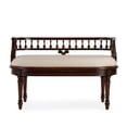 thumbnail image 2 of Bowery Hill Traditional Wooden 37" Upholstered Bench - Cherry Brown, 2 of 8